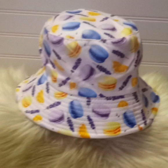 Macaroons & Lavender Multicolored Reversible Cotton Bucket Hat - Picture 4 of 11